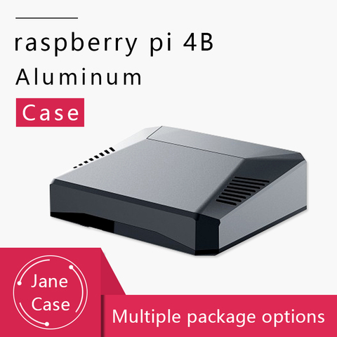 Raspberry Pi 4 Case SLEEK ALUMINUM ENCLOSURE PASSIVE ACTIVE COOLING EASY ASSEMBLY NEAT CABLE MANAGEMENT PROPER SYSTEM SHUTDOWN ► Photo 1/6