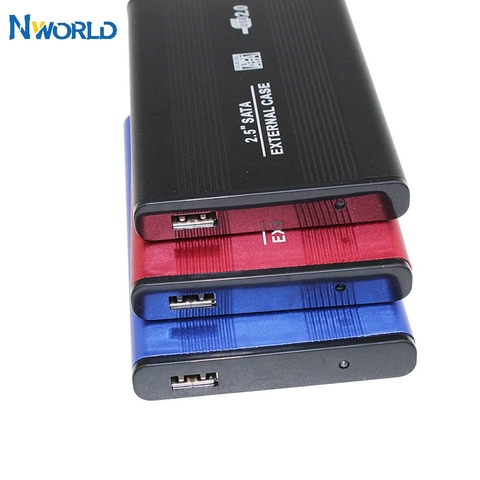Hot Selling 2.5 Inch HDD Externo Enclosure Case Metal External Storage Box For Sata To USB 2.0 Hard Drive Disk With USB Cable ► Photo 1/6