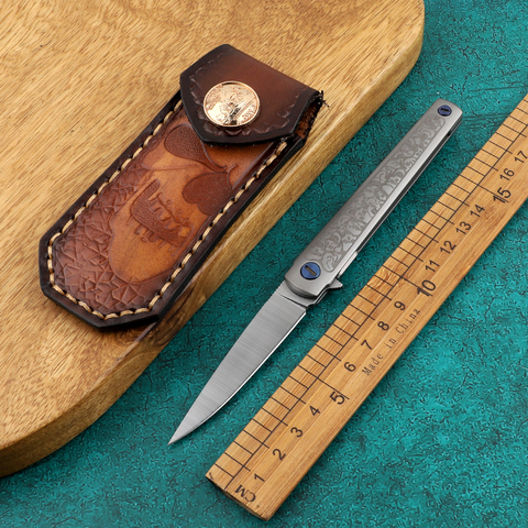 MS3 Ball Bearing System Folding Knife M390 Balde TC4 Titanium Alloy Handle EDC Knife Fast Opening Pocket Knife CNC ► Photo 1/6