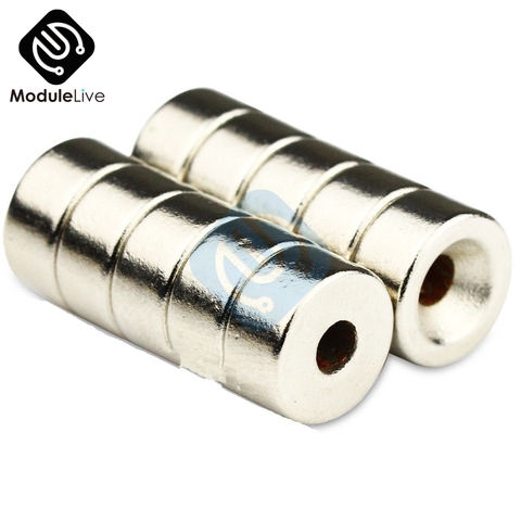 10PCS/lot Set N50 Strong Disc Neodymium Magnets 10x5mm 10 x 5mm Hole 3m Rare Earth Countersunk 10*5mm permanent magnet 10*5 ► Photo 1/1