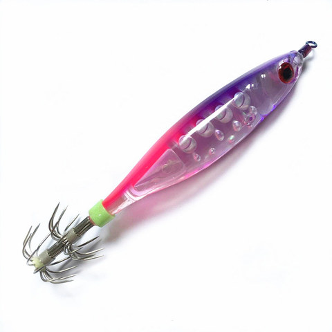 1Pcs Hard Fishing Lure Squid Hook Luminous Wobblers Jigs Octopus Cuttlefish Wood Shrimp Hard Baits 3D Eyes ► Photo 1/6