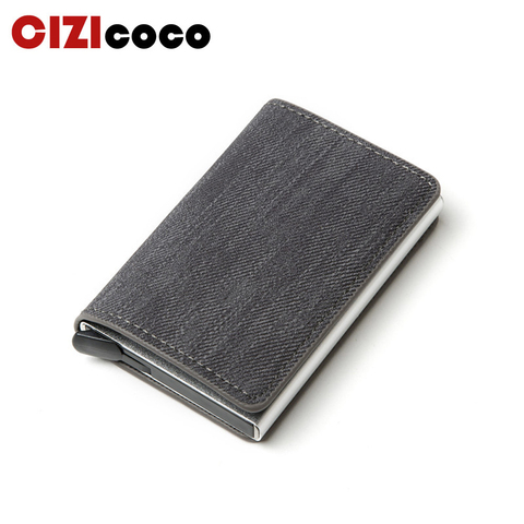 Classic Leather Men Wallet ID Credit Card Holder for Men Aluminium Card Holder Purse Male Rifd Men Bank Card Wallet ► Photo 1/6