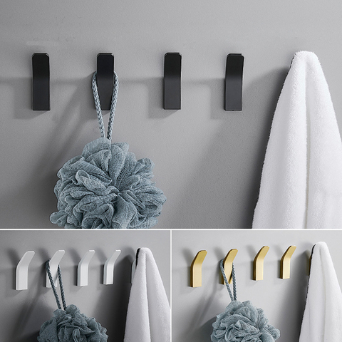 Self-Adhesive Clothes Bag Hanger Hook Kitchen Storage Towel Hook For Bathroom Modern Wall Hanger Hook Bath Accessories ► Photo 1/6
