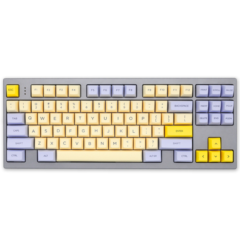 SA profile Dye Sub Keycap Set PBT plastic lily beige purple  for mechanical keyboard beige grey cyan gh60 xd64 xd84 xd96 87 104 ► Photo 1/5