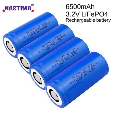 Nastima 32650 32700 LiFePo4 Rechargeable Battery 3.2V 6500mAh for Solar Panel Outdoor Garden Lights/Alarm /Home Security Sensors ► Photo 1/6