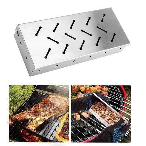 Durable BBQ Stainless Steel Smoker Box Charcoal Gas Grill for Meat Smoking ► Photo 1/6