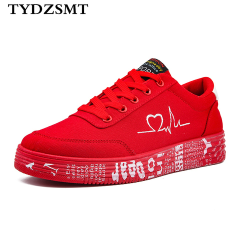 TYDZSMT 2022 Fashion Women Vulcanized Shoes Sneakers Ladies Lace-up Casual Shoes Breathable Canvas Lover Shoes Graffiti Flat ► Photo 1/6
