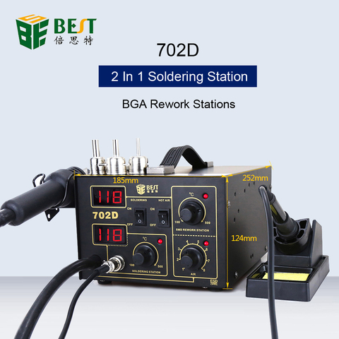 BST-702D Constant Temperature Digital Display Hot Air Soldering Station Adjustable Soldering Iron Heat Gun BGA Rework Stations ► Photo 1/4