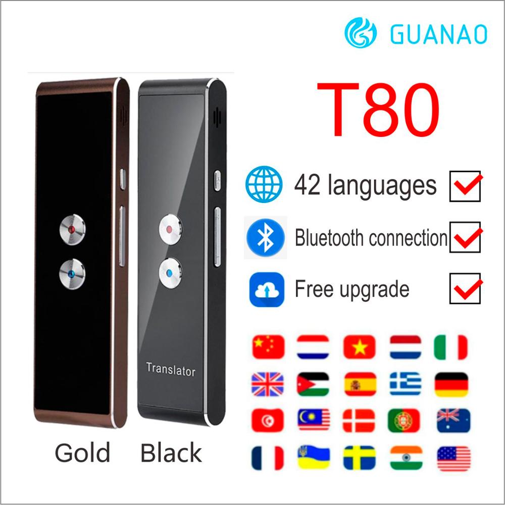 T8 Smart Voice Multi Language Voice Translator Bluetooth Wireless for Travel 