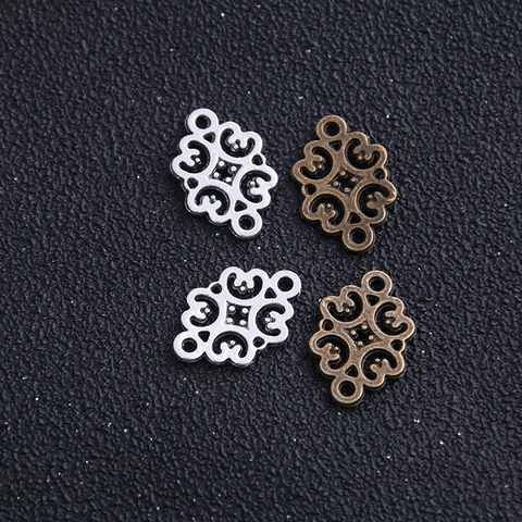 20pcs/lot Hollow Filigree Flower Charm Jewelry Connectors 12*19mm Vintage Filigree Jewelry Findings ► Photo 1/4