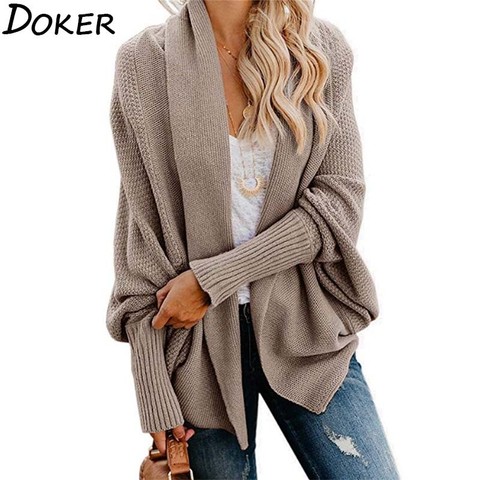 2022 Autumn Winter Knitted Cardigan For Women Long Sleeve Fashion Loose Korean Ladies Sweaters Vintage Cardigan Knit Coat Femme ► Photo 1/6