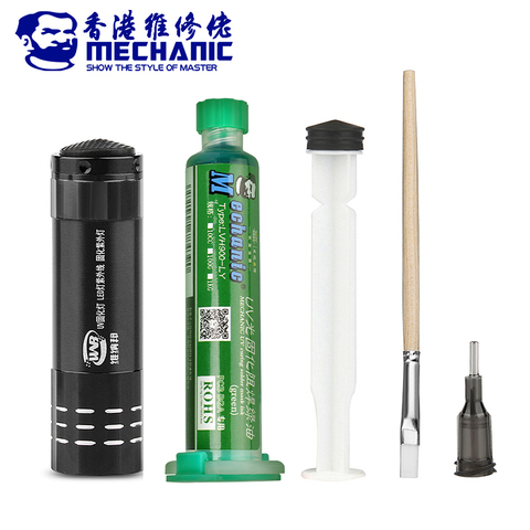 Mechanic Green Oil UV Solder Mask Ink PCB BGA Paint Prevent Corrosive Arcing Soldering Paste Flux Inks With UV Curing Light ► Photo 1/6