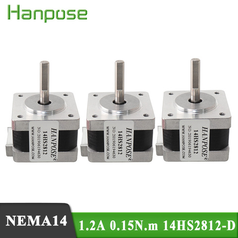 3pcsFree shipping 14HS2812 Nema 14 0.15N.m 1.2A Stepper Motor 35mm  Nema14 Step Motor for CNC ► Photo 1/6