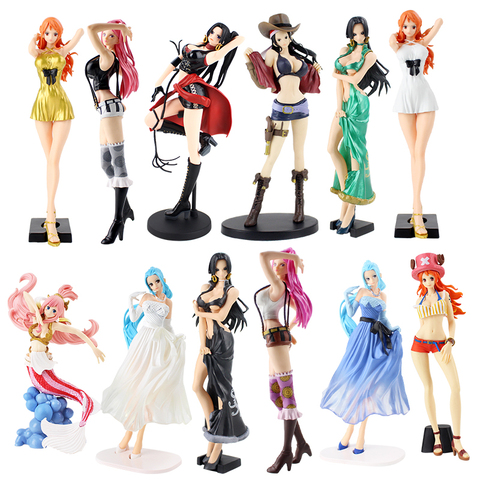 18-25cm Anime One Piece Boa Hancock Nami Robin Jewelry Bonney Mermaid Princess Sexy girls PVC Figure Model Collectible Toys gift ► Photo 1/6