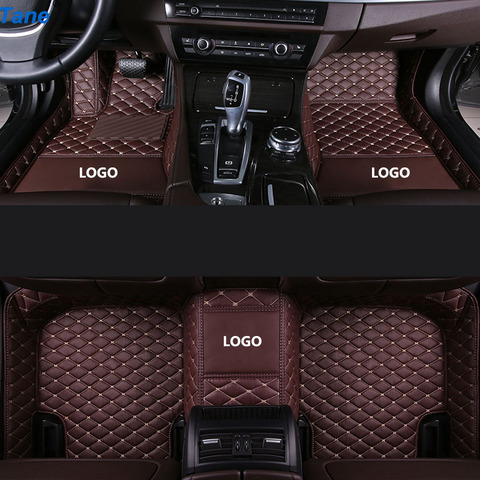 Tane leather car floor mats For toyota prado 120 land cruiser 100 mark x corolla harrier rav4 2022 camry accessories carpet rug ► Photo 1/6
