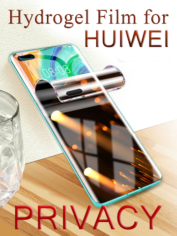 Privacy Screen Protector For Huawei P40 P30 P20 Pro Hydrogel Film Mate 40 RS 30 20 20X Soft Anti-peeping Protective Nova 5 6se 7 ► Photo 1/6
