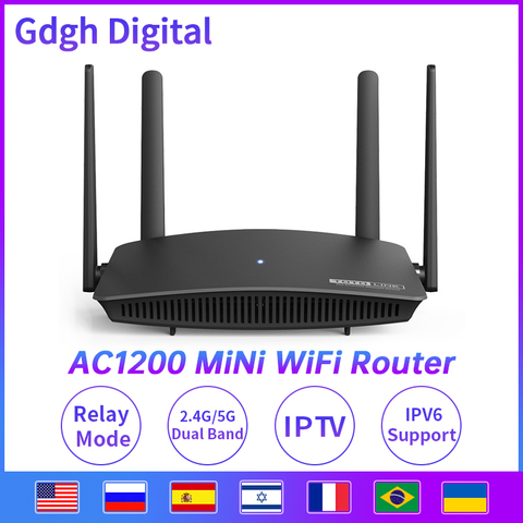 TOTOLINK A720R 1200Mbps WIFI Router Full Gigabit Port 2.4GHz/5GHz Wifi Repeater 4*6dBi External Antennas Support IPTV ► Photo 1/6