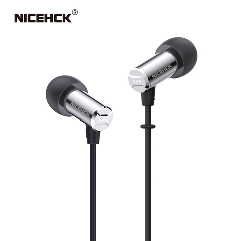NICEHCK X49 Mini Earbud Single BA Balanced Armature Driver HIFI Metal In Ear Monitor Sleep Gaming Music Wired Mic Earphone IEM ► Photo 1/1