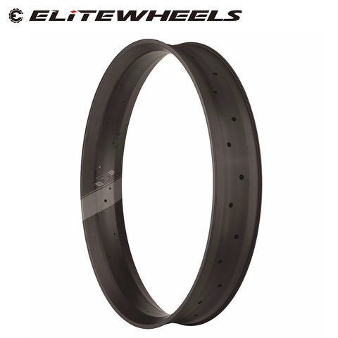 ELITEWHEELS 26er Snow Beach Bike Fatbike Rims 65/80/90mm Width Fat Rim Made By Toray T700 Carbon Fiber Hookless Tubeless Ready ► Photo 1/5