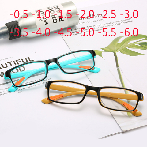 Plastic Myopia Glasses Square Nearsighted Eyeglasses Female Male Shortsighted Eyewear Spectacles -0.5 -1.0 -2.0 TO -9.0 -10.0 ► Photo 1/6