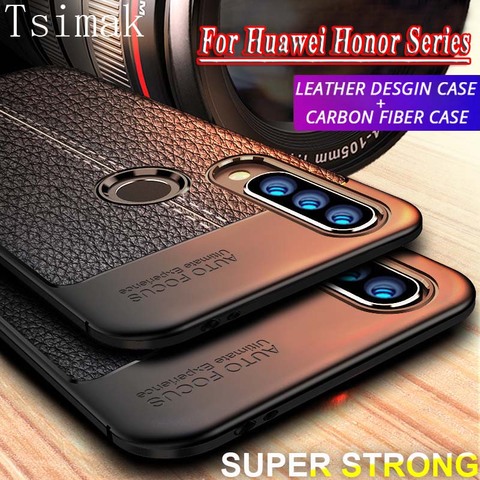 Silicone Case For Huawei Honor 8 9 10 Lite 20 10i 20i 7X 7A 7C Pro 8A 8S 8X Max V10 V20 V30 Play 3 9X Premium Cover Back Coque ► Photo 1/6