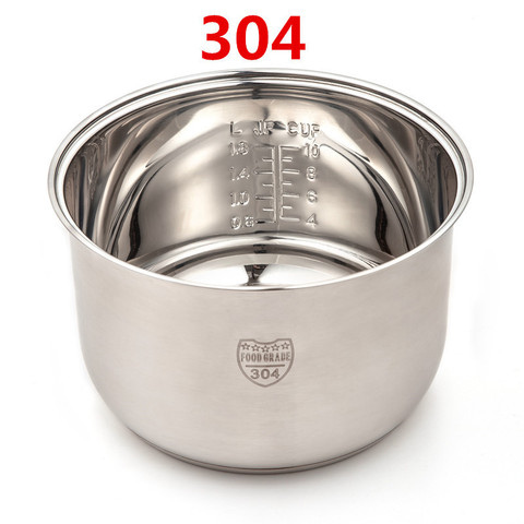 304 stainless steel rice cooker inner container Non stick Cooking Pot Replacement Accessories kitchen food Rice Cooker liner ► Photo 1/6