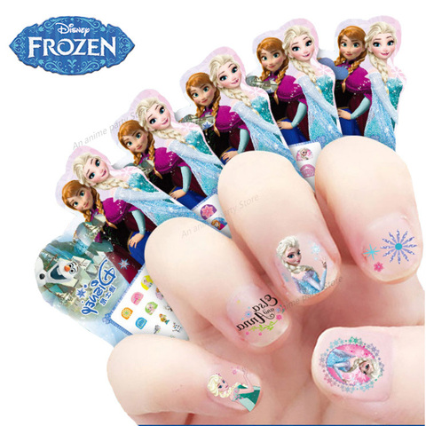 Disney Nail Sticker Frozen Sofia Princess Minnie Cartoon Character Child Girl Nail Applique Birthday Gifts for Girls ► Photo 1/6