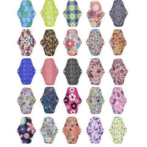 1PCS Panty Liner Cloth Menstrual Pad Mama Sanitary Reusable Soft Washable Charcoal Period Napkins Random 25.5x18cm / 20x18cm ► Photo 1/6