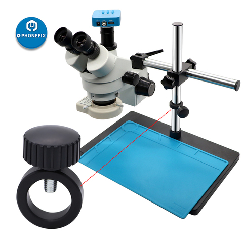 Industrial trinocular Stereo Microscope Video Camera Stand Holder Metal Pillar Bar 25mm Microscope Fixing Ring with Screw ► Photo 1/6