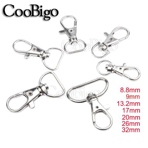10pcs Metal Swivel Trigger Lobster Clasps Clip Snap Hook Key Chain Ring Outdoor Lanyard Craft Bag Parts Pick 7 Size 3/8