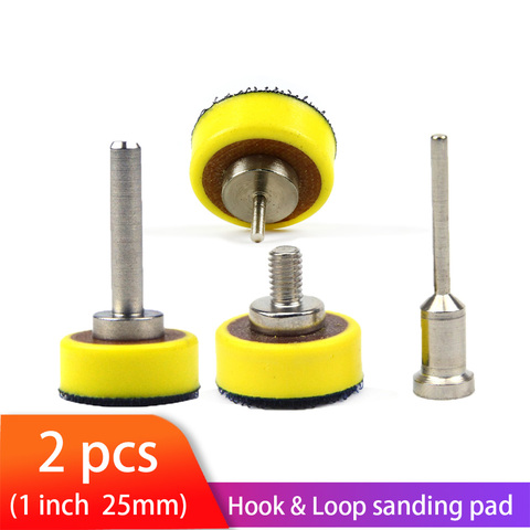 2pcs 1 Inch 25mm Back-up Sanding Pad 2.35mm Shank or M6 Thread 3mm Shank for Hook and Loop Sanding Discs for Dremel Accessories ► Photo 1/6