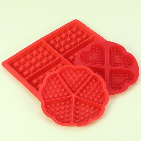 Square baking Tools Silicone Waffle Mold Muffin Maker Pan Cookie Cake  new