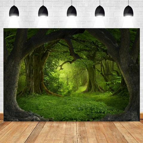 Tropical Forest  Jungle Green Nature Scenery Baby Portrait Scene Backdrop Photography Backgrounds For Photo Studio Photophone ► Photo 1/6