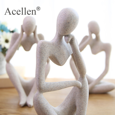Abstract Character Statue Home Decoration Accessories Creative Ornament Drawing Room Office Sandstone Statue Decor figurine Gift ► Photo 1/6