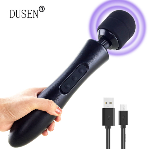 20 Modes Powerful Magic Wand Vibrator Body Massage Clitoris Stimulator USB Rechargeable Adult Sex Toys for Woman Adult ► Photo 1/6