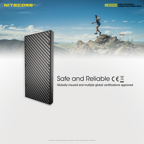 Ultra Lightweight Carbon Fiber NITECORE NB10000 Charger Compact 10000mAh Mobile Power Bank with Two-way PD + QC 3.0 Output ► Photo 1/6
