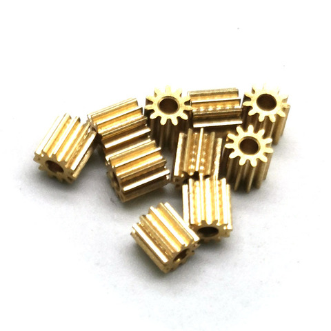112A 0.5M Brass Gear 11 Teeth Mechanical Parts Inner Hole 2mm Tight Fitting Small Module Pinion Metal Gears ► Photo 1/1