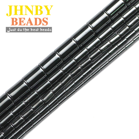 JHNBY 1~8mm Cylinder Black Hematite Natural Stone Loose Beads For Jewelry Making 15.5'' Spacer BeadS Diy Charm Bracelet Necklace ► Photo 1/6