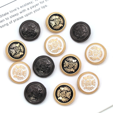 5Pcs Metal Button Round Decorative Buttons For Clothes DIY Coat Blazer Sweater Sewing Accessories Gold Golden Button 15/20/25mm ► Photo 1/6