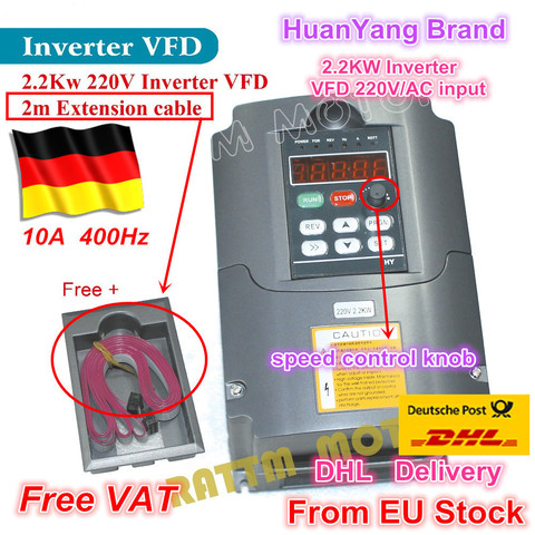 2022 NEW item 2.2KW Variable Frequency Drive VFD Inverter 3HP 220V VSD for CNC router Spindle motor speed control ► Photo 1/6