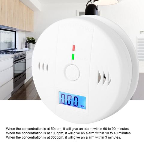 Carbon Monoxide Alarm LCD CO Smoke Intelligent Sensor Poisoning Gas Warning Detector koolmonoxide melder Alarm Detector ► Photo 1/6