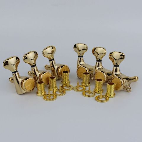 GUYKER Guitar Machine Heads Tuners Gold Locking String Tuning Key Pegs Tuners for LP, SG, TL Electric Guitars ► Photo 1/5