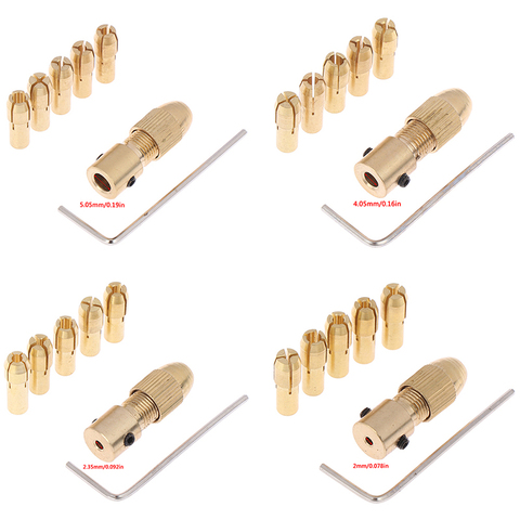 7 Pcs/set Electric Motor Shaft Mini Drill Chuck Fixture 0.5mm-3.0mm Small To Drill Bit Micro Chuck Fixing Device ► Photo 1/6