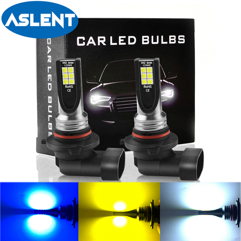 ASLENT 2PCS Car H8 H11 led 9005 hb3 9006 hb4 H3 H1 h4 h7 3030 12SMD Fog Lamp Running Light Bulb Turning Parking Bulb 12V 6000K ► Photo 1/6