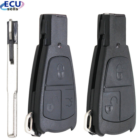 for Mercedes S Class smart fab uncut key remote FOB Case Shell 2B/3B with insert key ► Photo 1/6