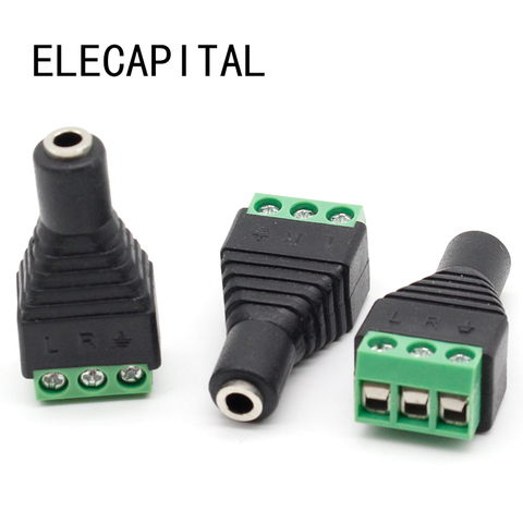 3pcs Connector Jack 3.5mm Video AV Balun 3.5mm stereo female to AV Screw Terminal Stereo jack 3.5 mm female 3 pin Terminal Block ► Photo 1/5