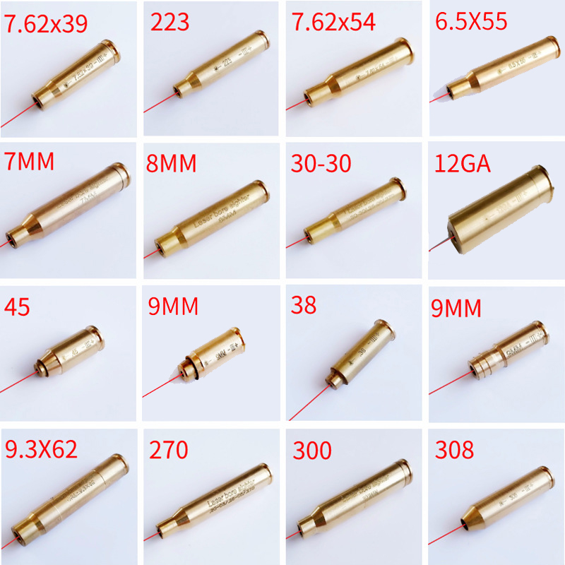 30-30WIN CAL Red Laser Cartridge Bore Sight Boresighter Brass Tactical Hunting 