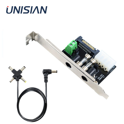 UNISIAN Desktop PC Power ATX Adapter Board PC Chassis ATX Transfer Power Supply Module Card SATA IDE IN Terminals Output 12V 5V ► Photo 1/6