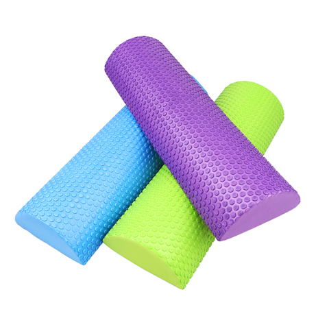 30cm/45cm Half Round EVA Massage Foam Roller Yoga Pilates Fitness Equipment Balance Pad Yoga Blocks With Massage Floating Point ► Photo 1/6