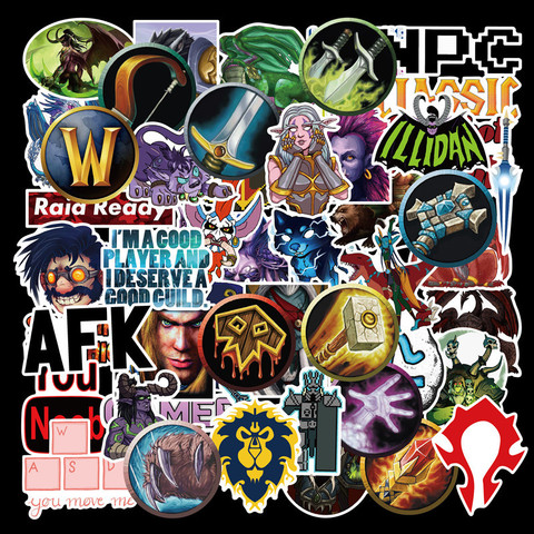 50 Pcs World of Warcraft Tribal Hero Reflective Car Sticker And Decla For Ford Focus Honda Volkswagen 2022 ► Photo 1/6